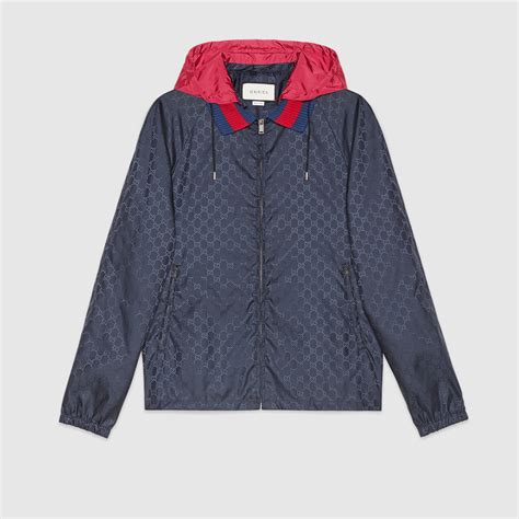 gucci jacquard nylon jacket replica|gucci jacquard jacket slim large.